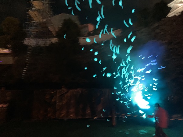 姫路城　シャボン玉