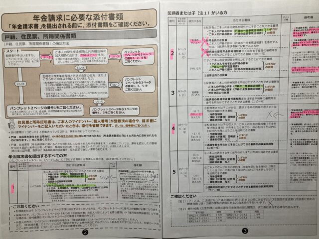 老齢厚生年金　年金請求に必要な添付書類
