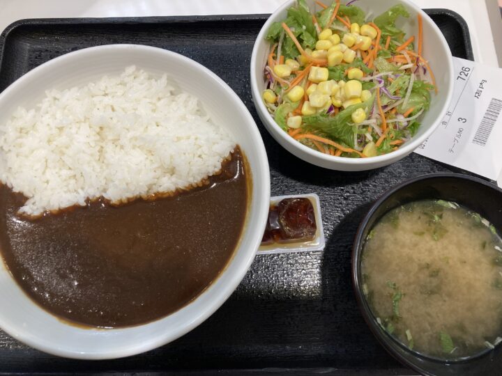 吉野家　成田空港店でカレー