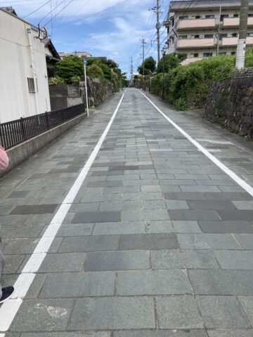 「福江 武家屋敷通り」まっすぐ