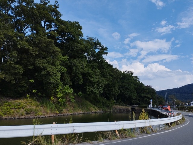 駐車場横