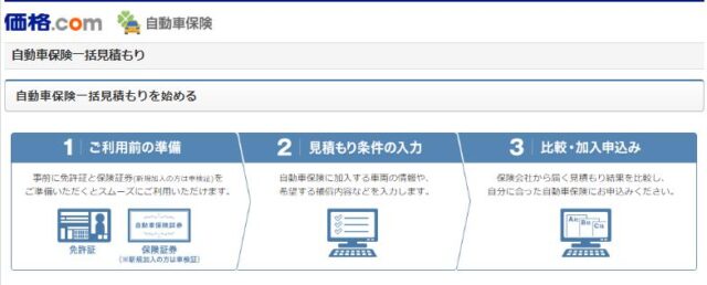 【価格.com】自動車保険一括見積もり